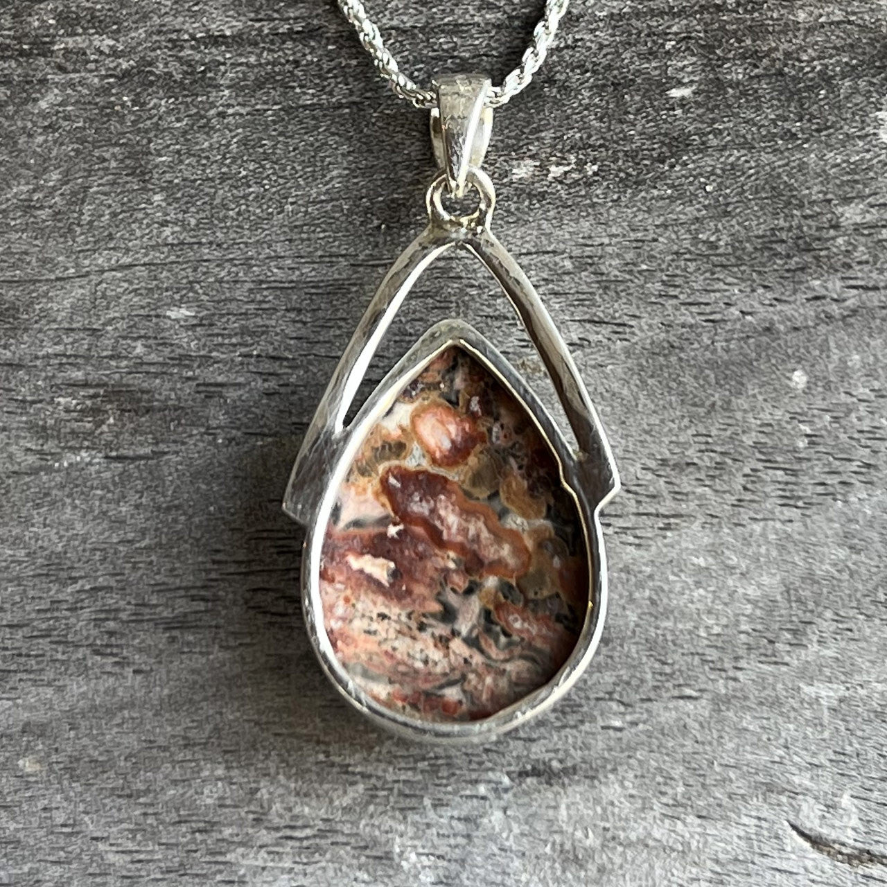 Leopard Skin Wishbone Pendants Sterling Silver