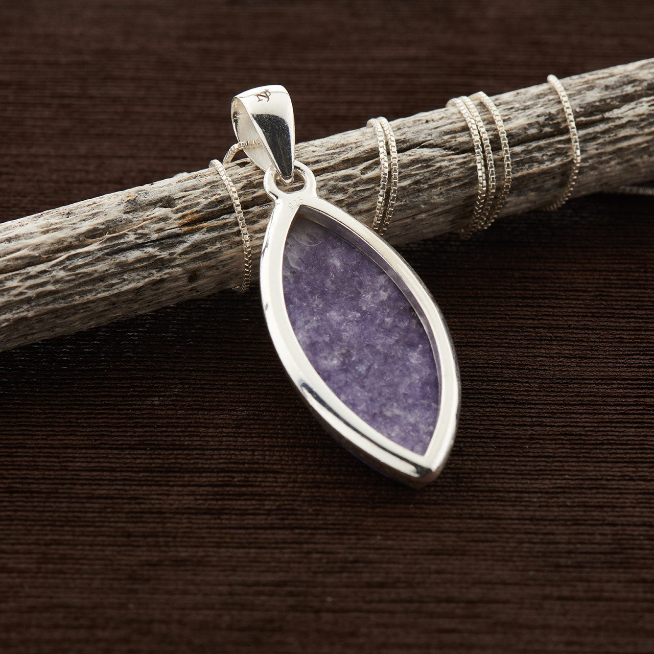 Lepidolite Pendant Sterling Silver