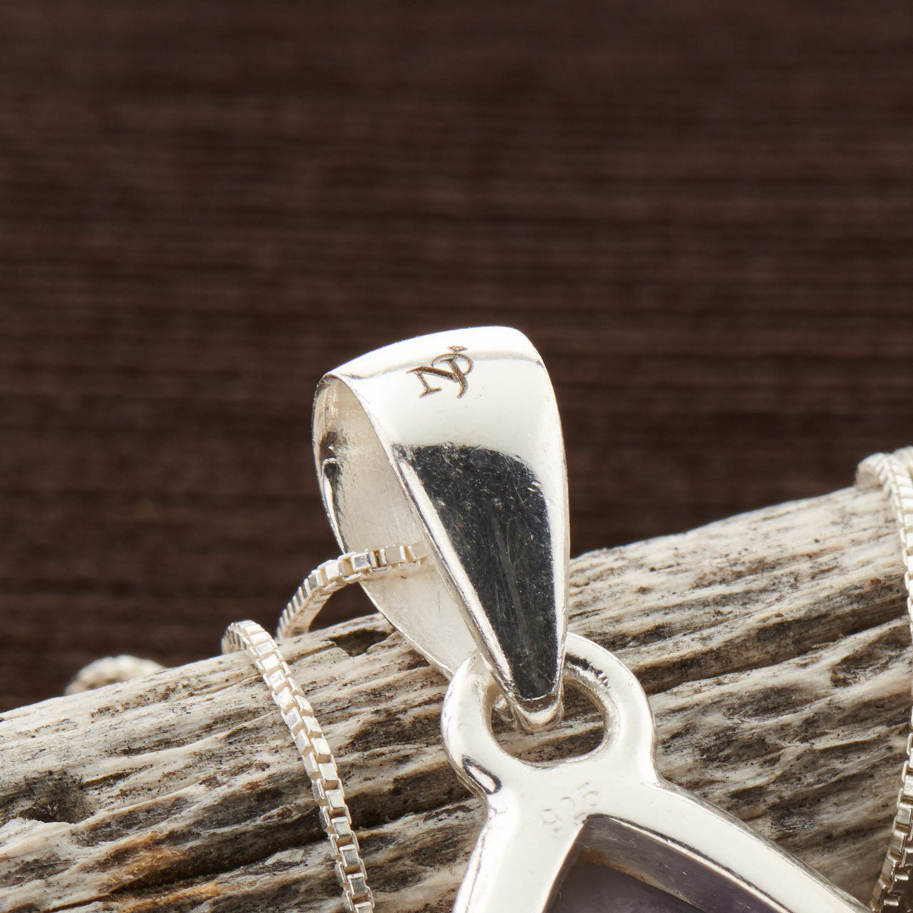 Lepidolite Pendant Sterling Silver
