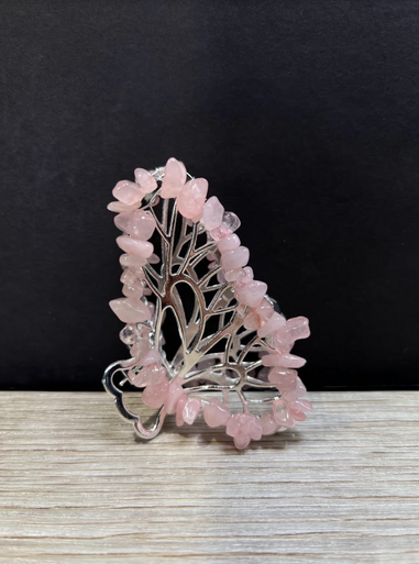 5 Pk Gemstone Silver Alloy Butterfly Hair Clips *Sale*