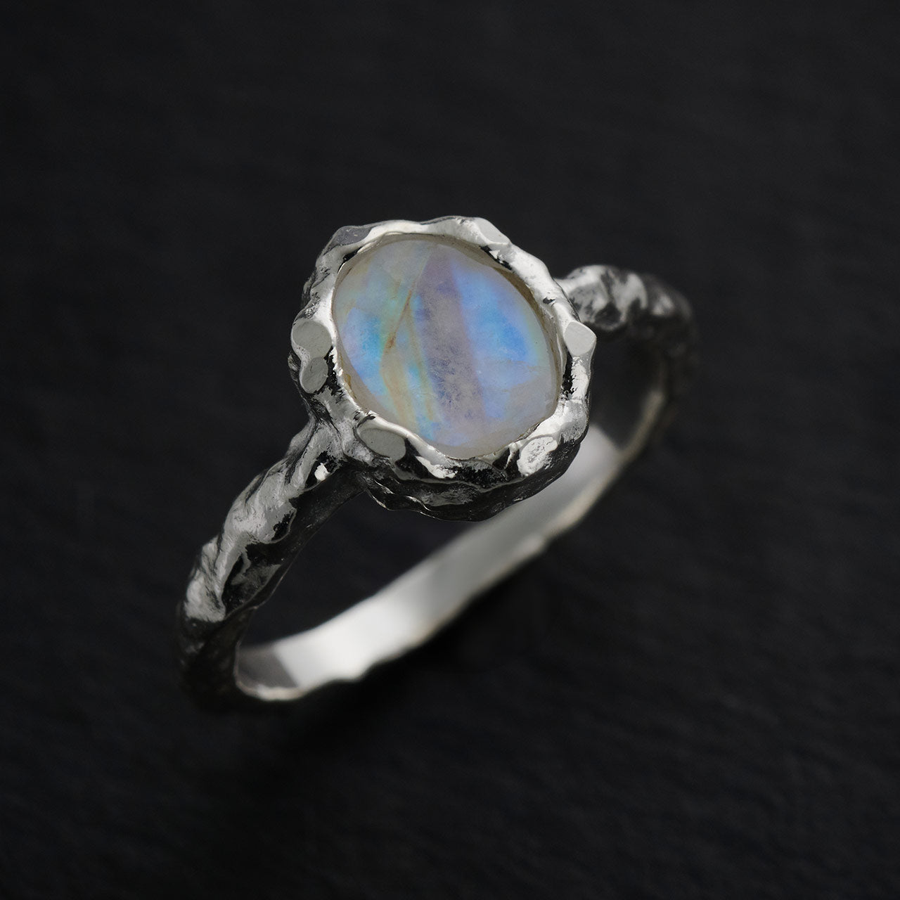 MOONSTONE CELTIC RING STERLING SILVER
