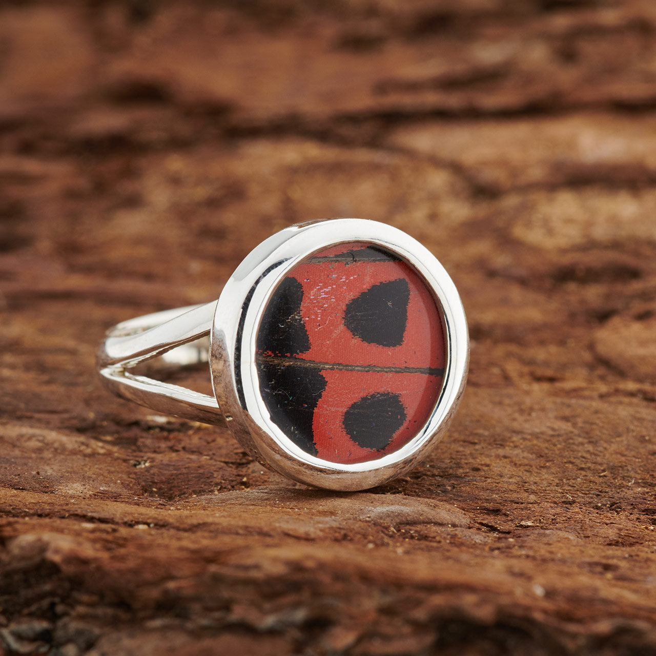 Scarlet Mormon Fine Silver Circle Ring