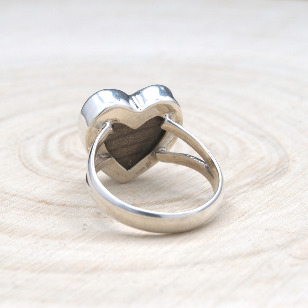 Mixed Butterfly Rectangle Fine Silver Ring