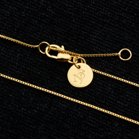 Box 18+2 Adjustable 18K Vermeil Gold Chain
