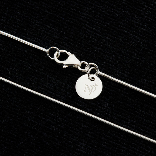 Snake 16+2 Adjustable Sterling Silver Chain