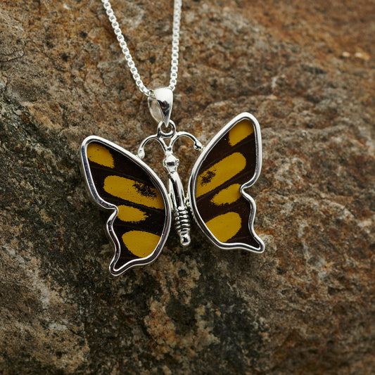 King Swallowtail Fine Silver Pendant