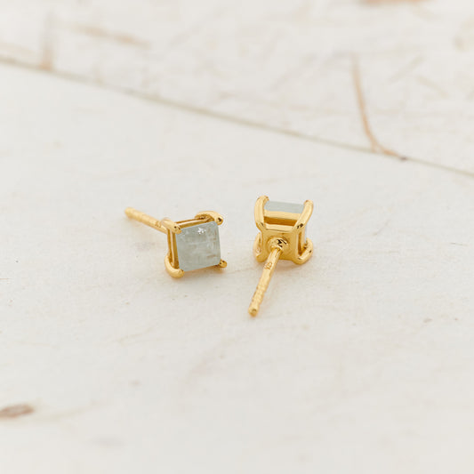 Aquamarine Everyday Gold Studs