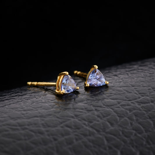 Tanzanite Everyday Gold Studs