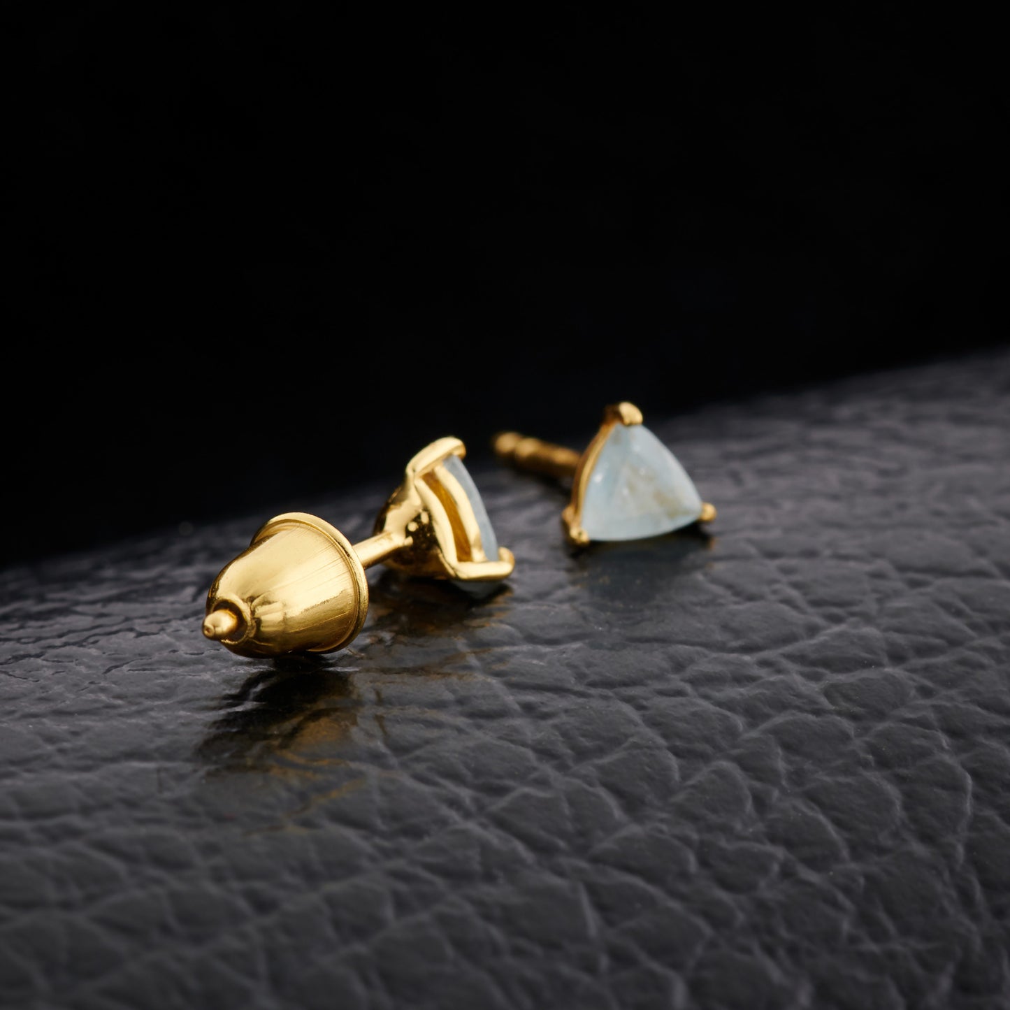 Aquamarine Everyday Gold Studs