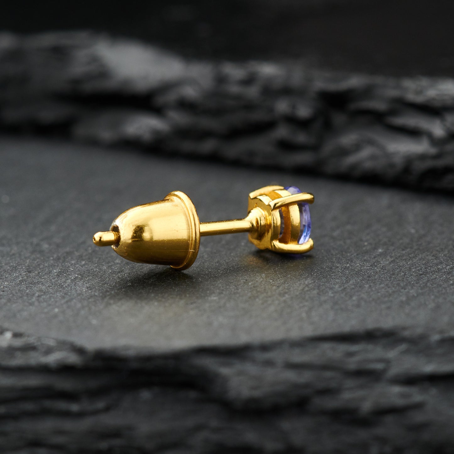 Tanzanite Everyday Gold Studs