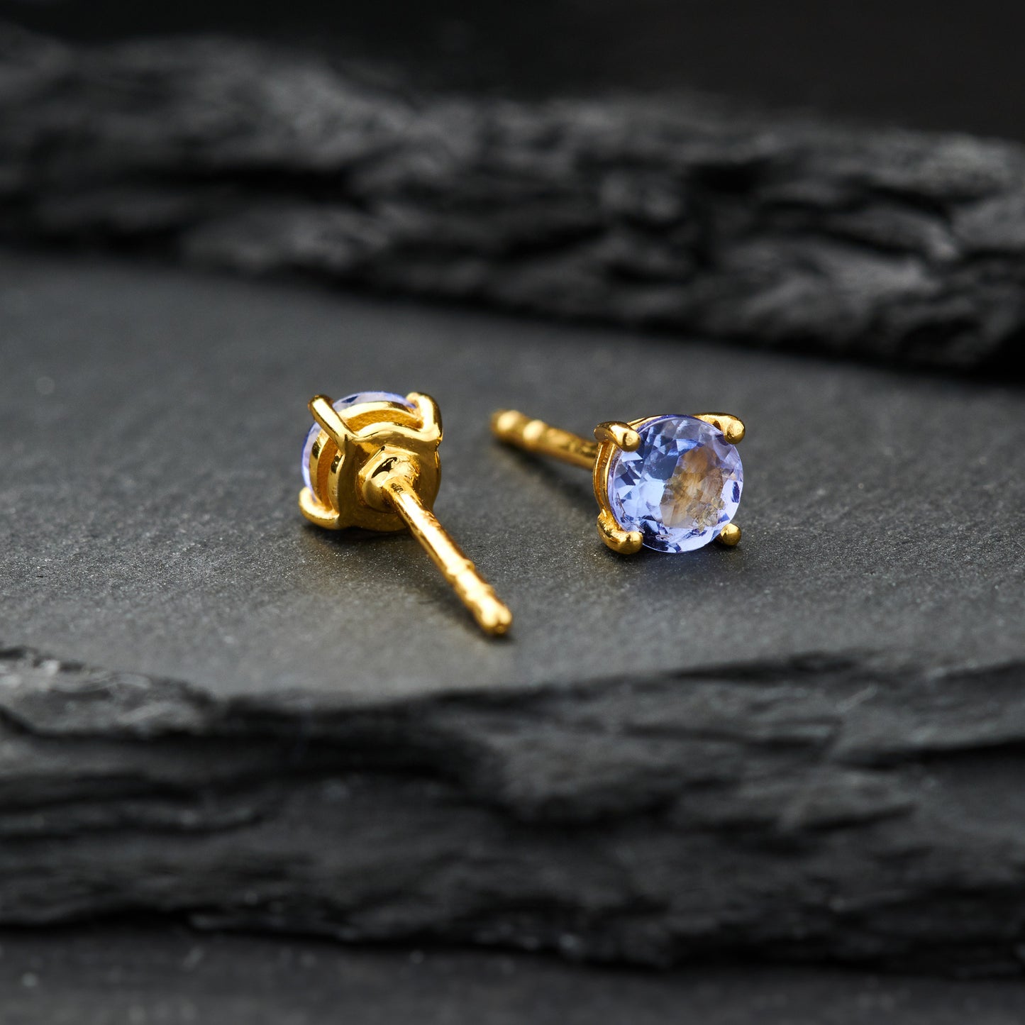 Tanzanite Everyday Gold Studs