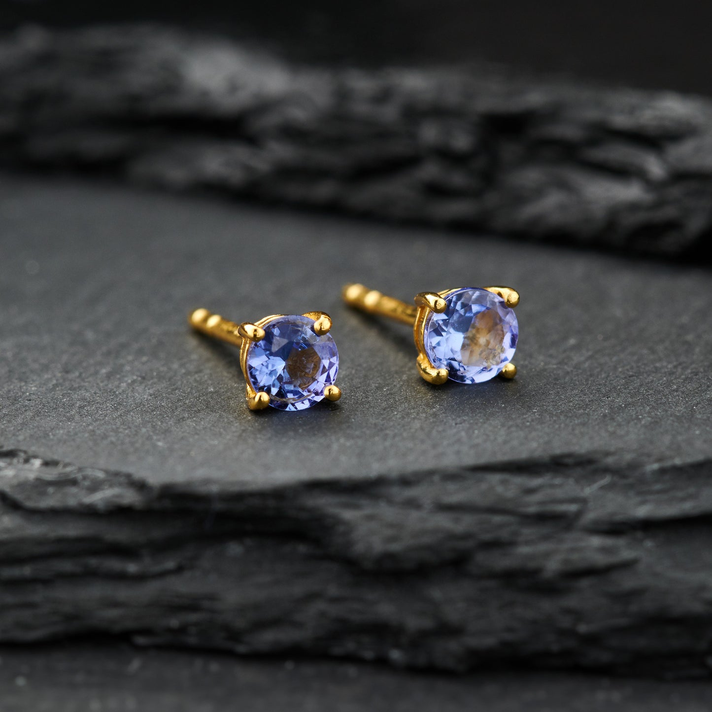 Tanzanite Everyday Gold Studs