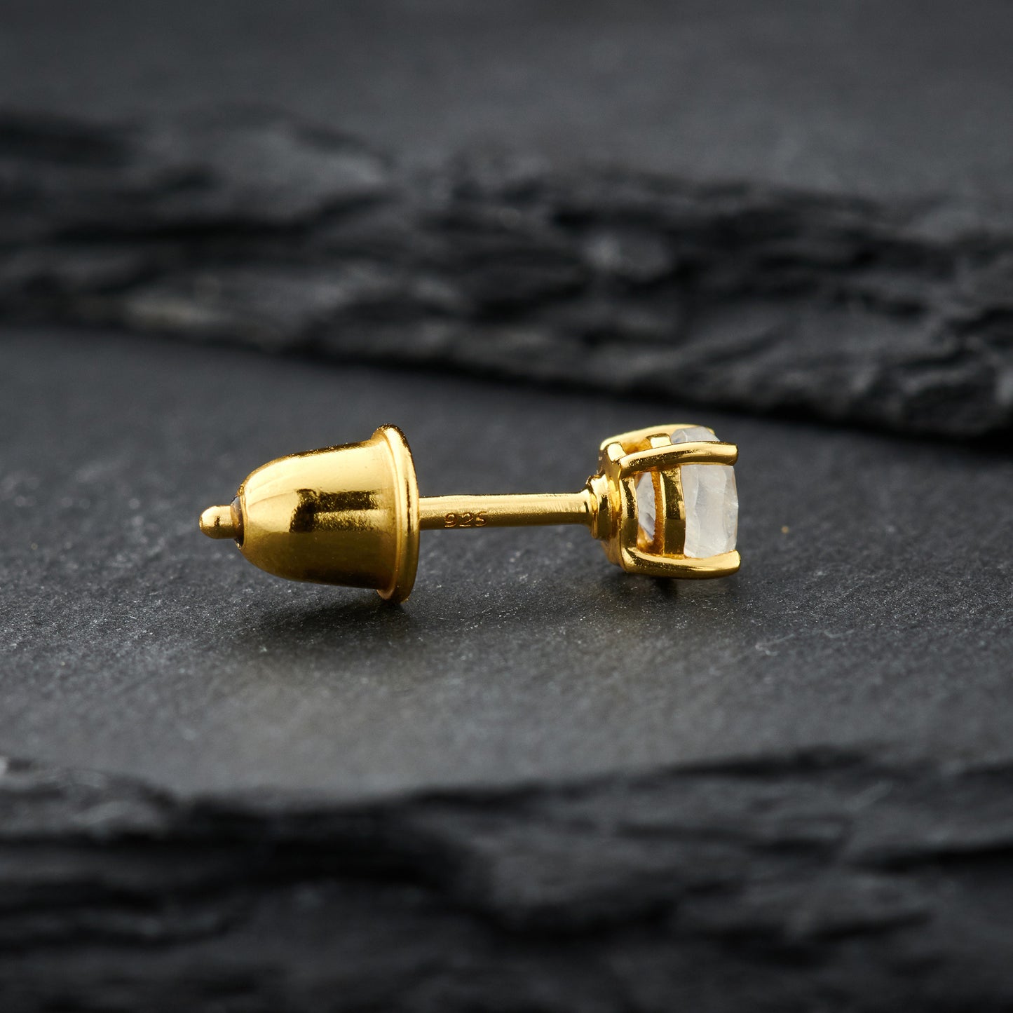 Moonstone Everyday Gold Studs