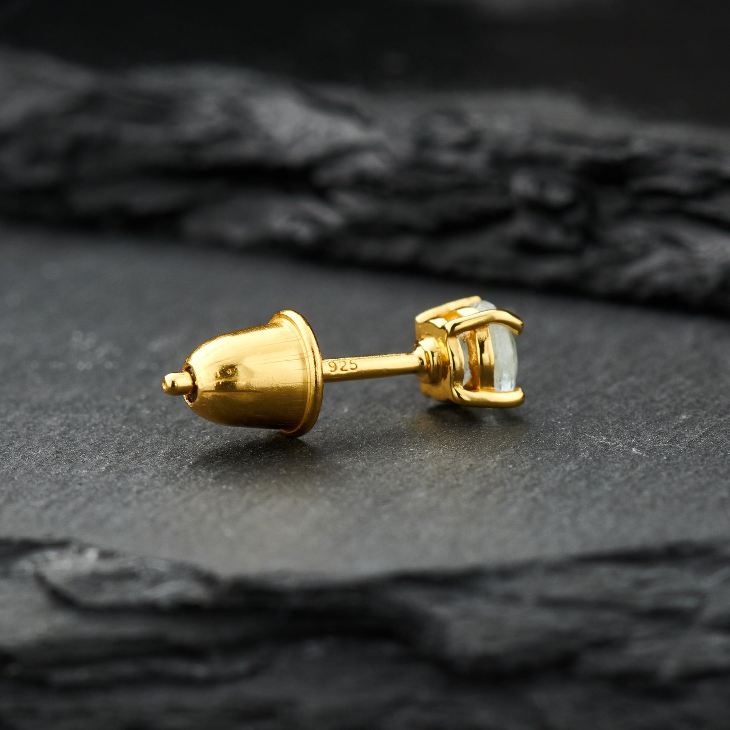 Aquamarine Everyday Gold Studs