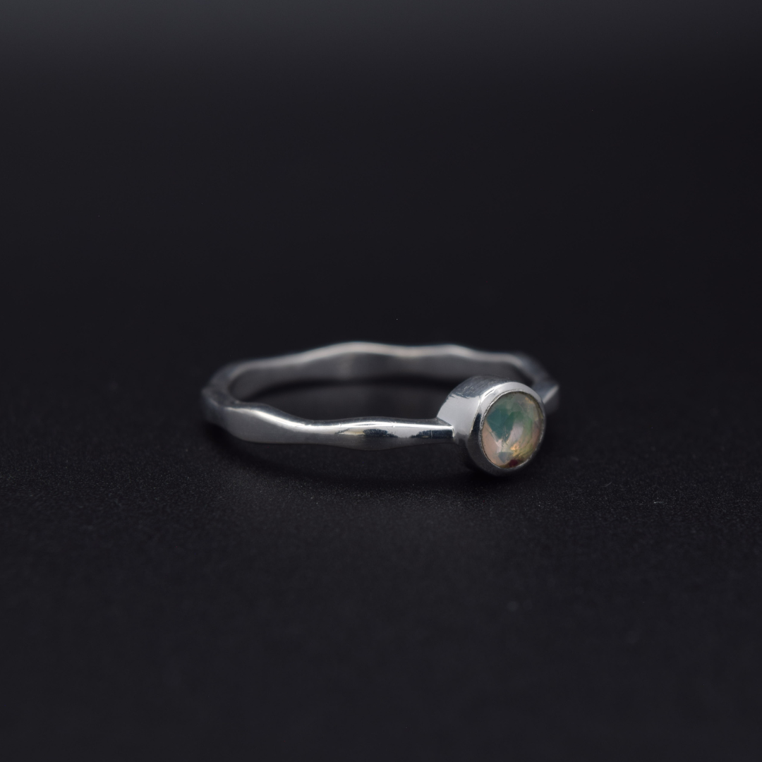 Silvaria Ethiopian Opal Wavy Ring