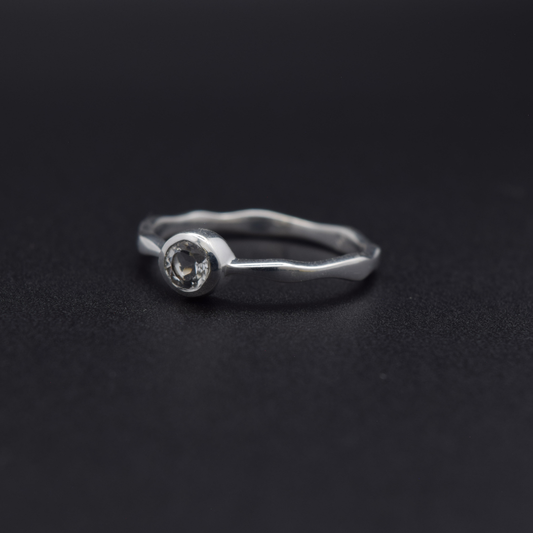 Silvaria Clear Quartz Wavy Ring