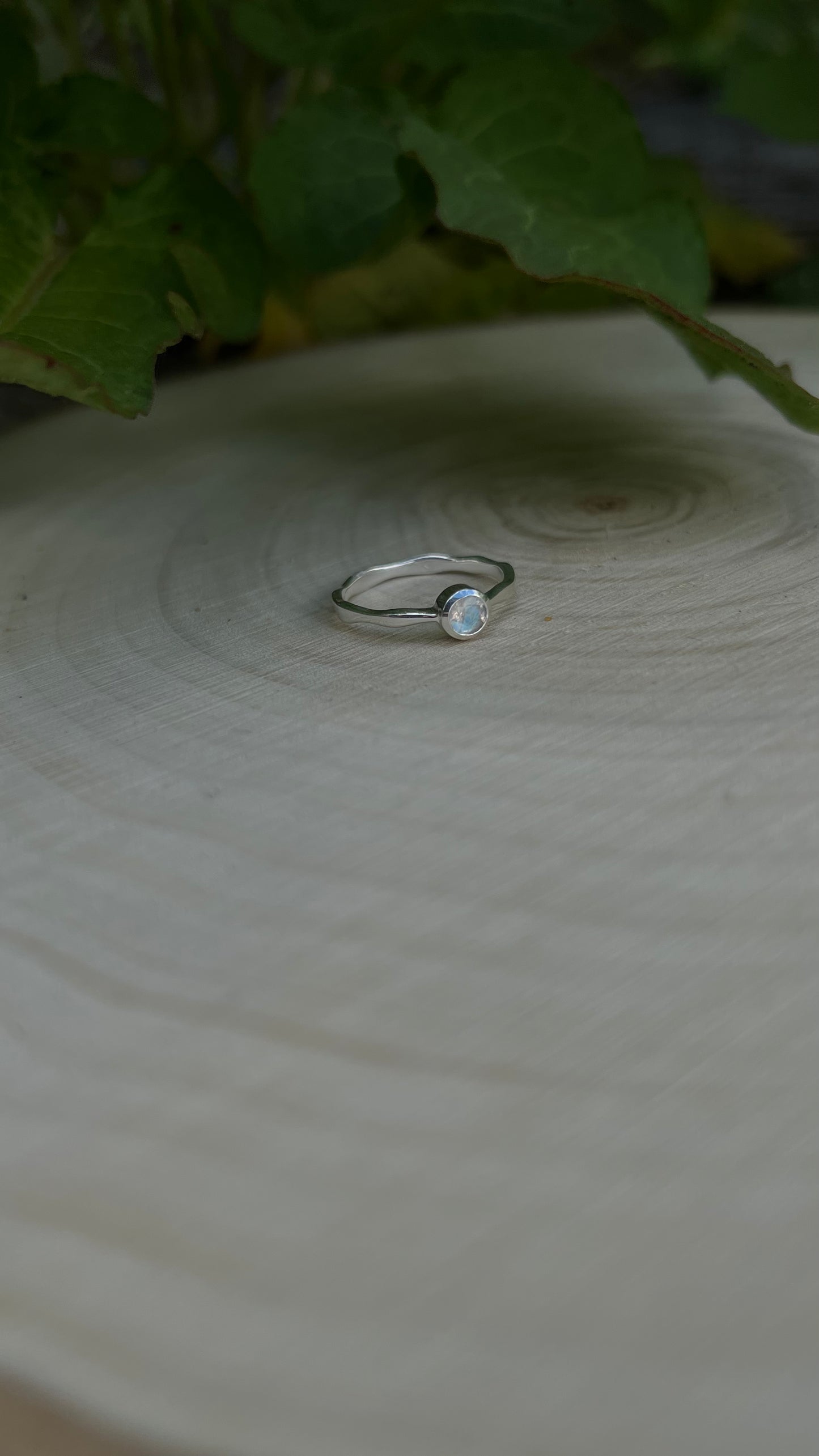 Silvaria Moonstone Wavy Ring