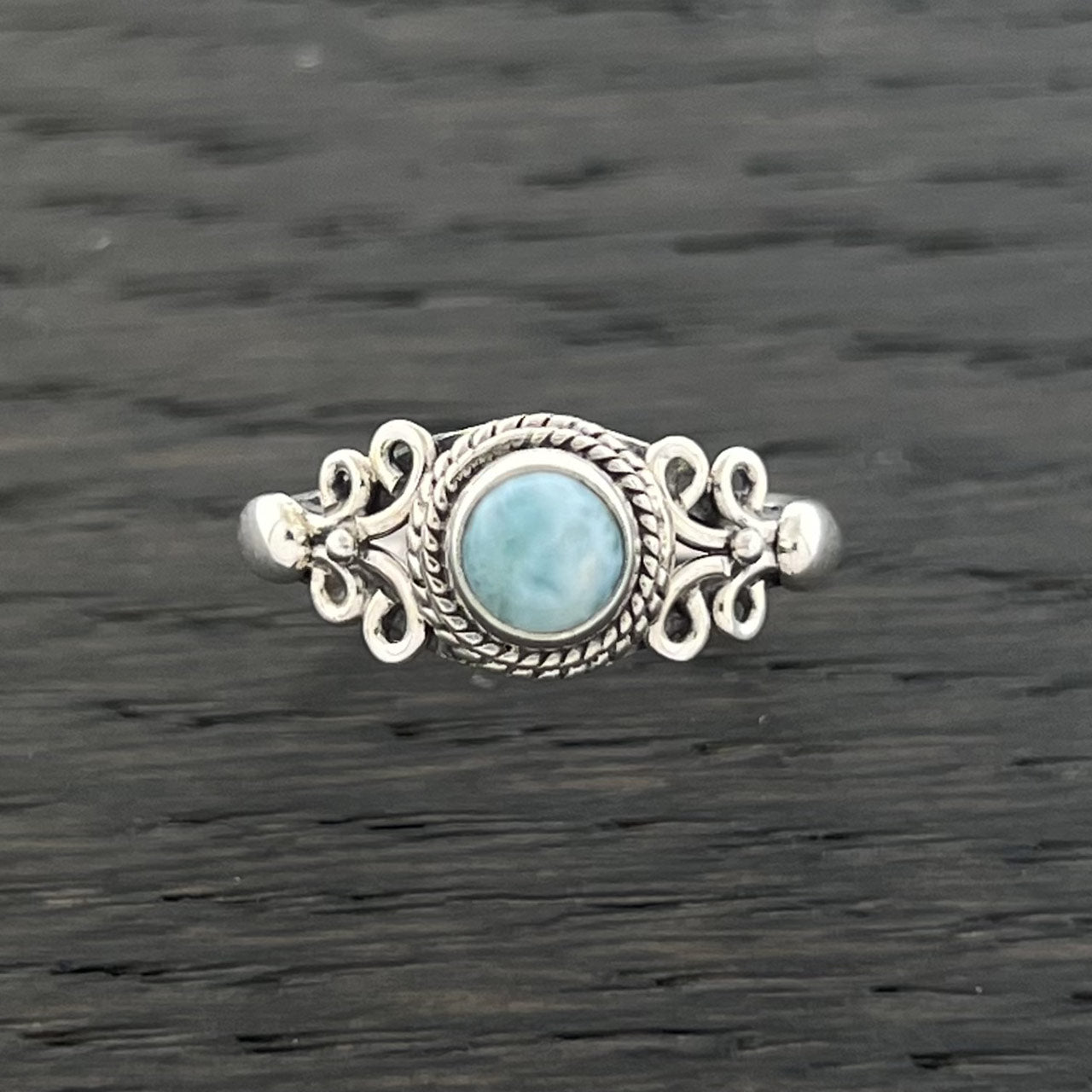 Larimar Sterling Silver Eden Ring