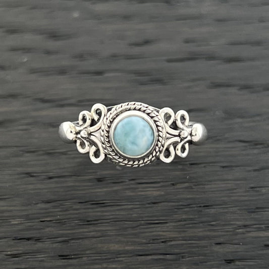 Larimar Sterling Silver Eden Ring