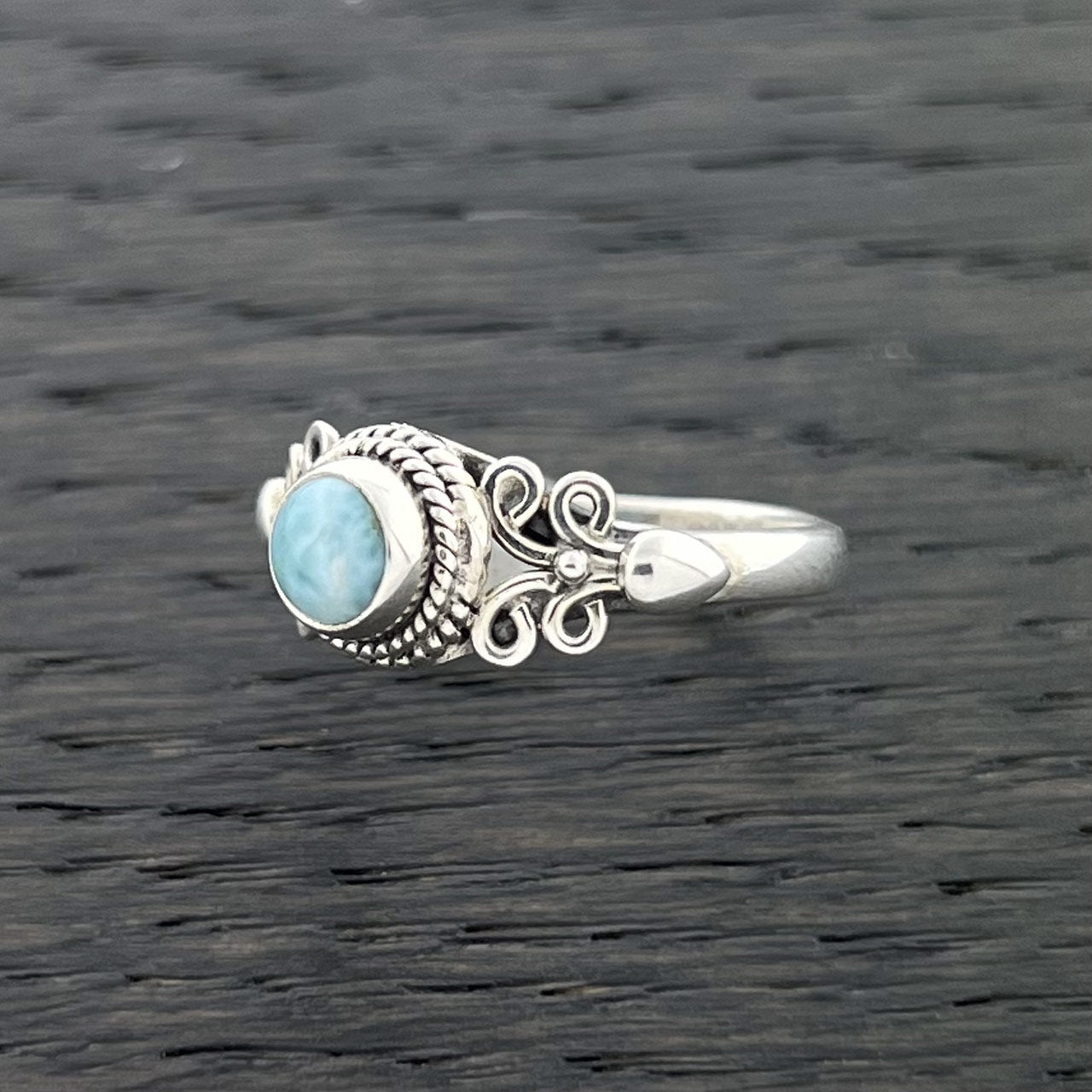 Larimar Sterling Silver Eden Ring
