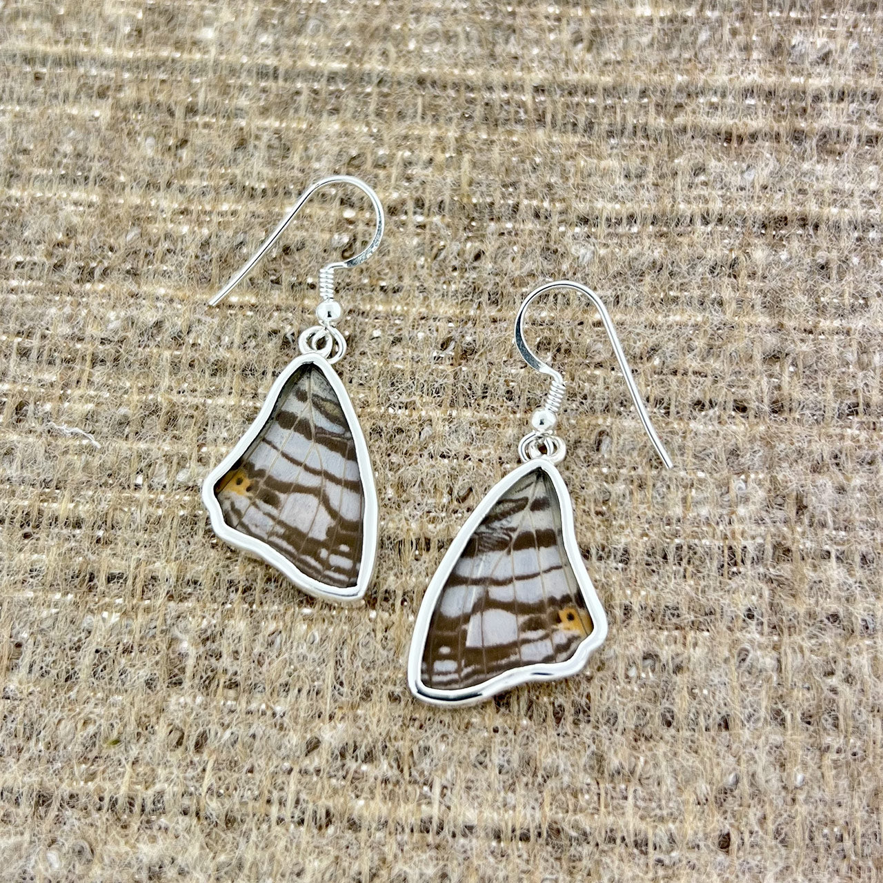 Mapwing Hindwings Fine Silver Earrings