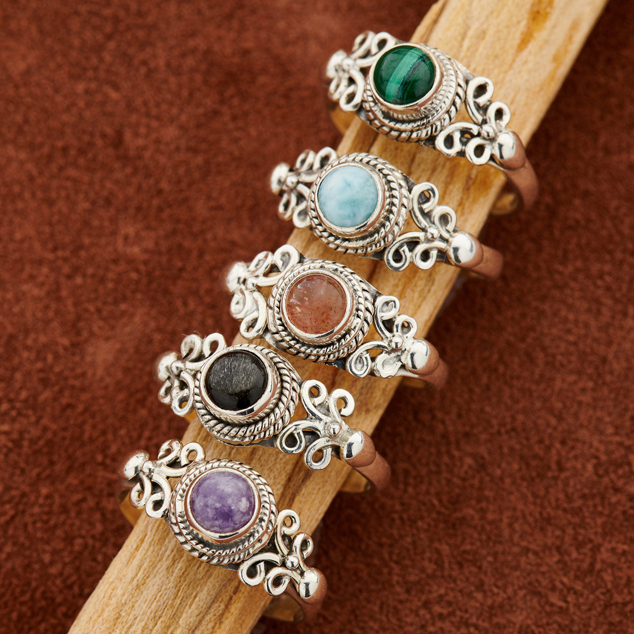 Larimar Sterling Silver Eden Ring