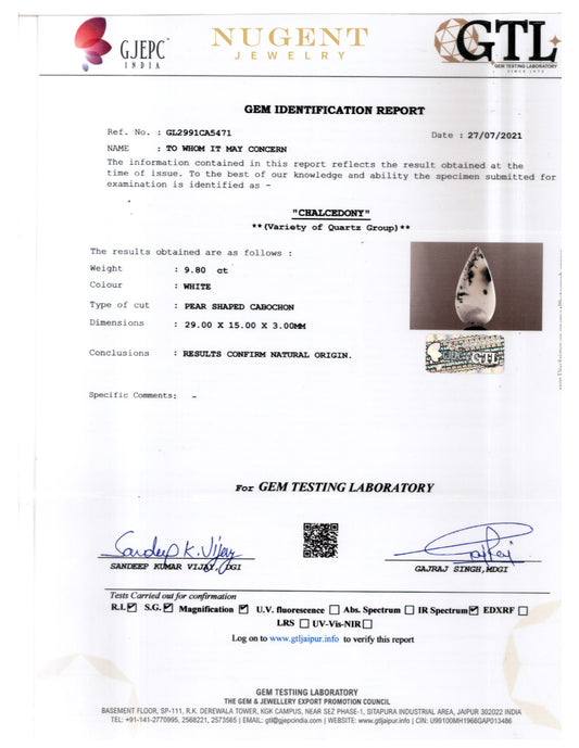 Dendrite Opal Stone Certification