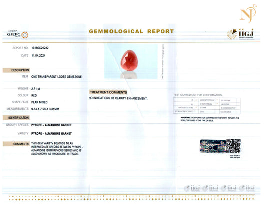 Garnet Stone Certification