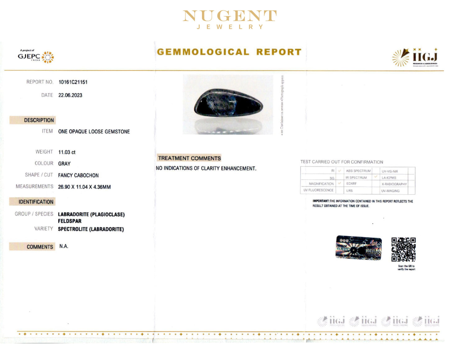 Larvikite Stone Certification