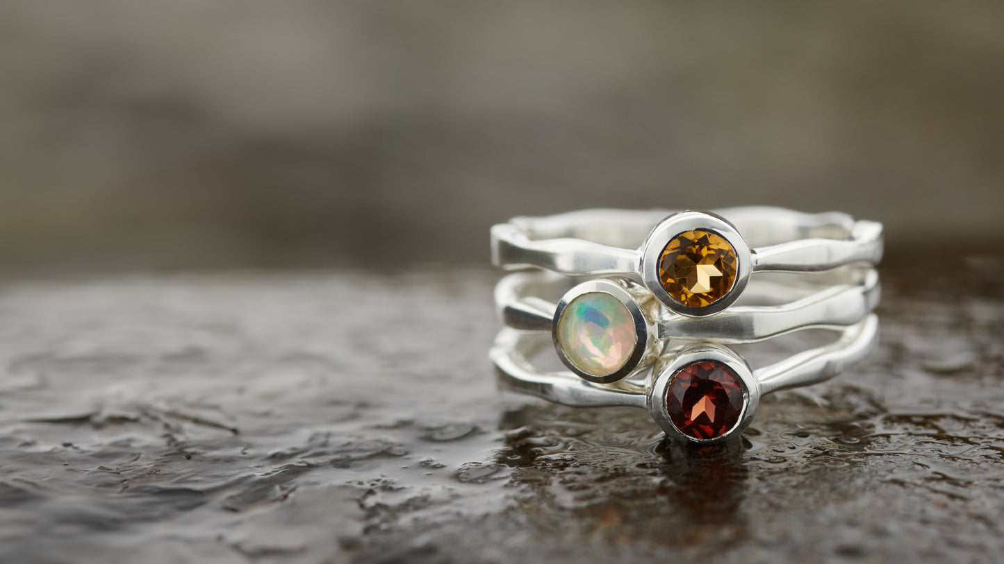 Silvaria Citrine Wavy Ring