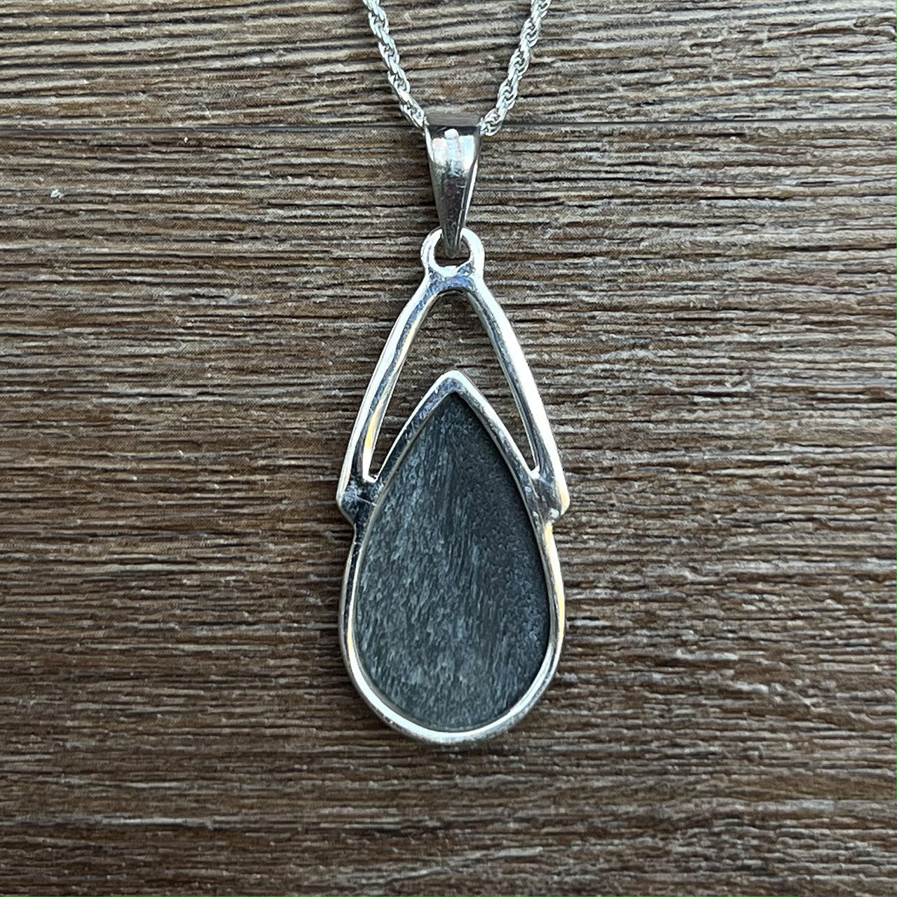 Blue Tiger Eye Wishbone Pendants Sterling Silver