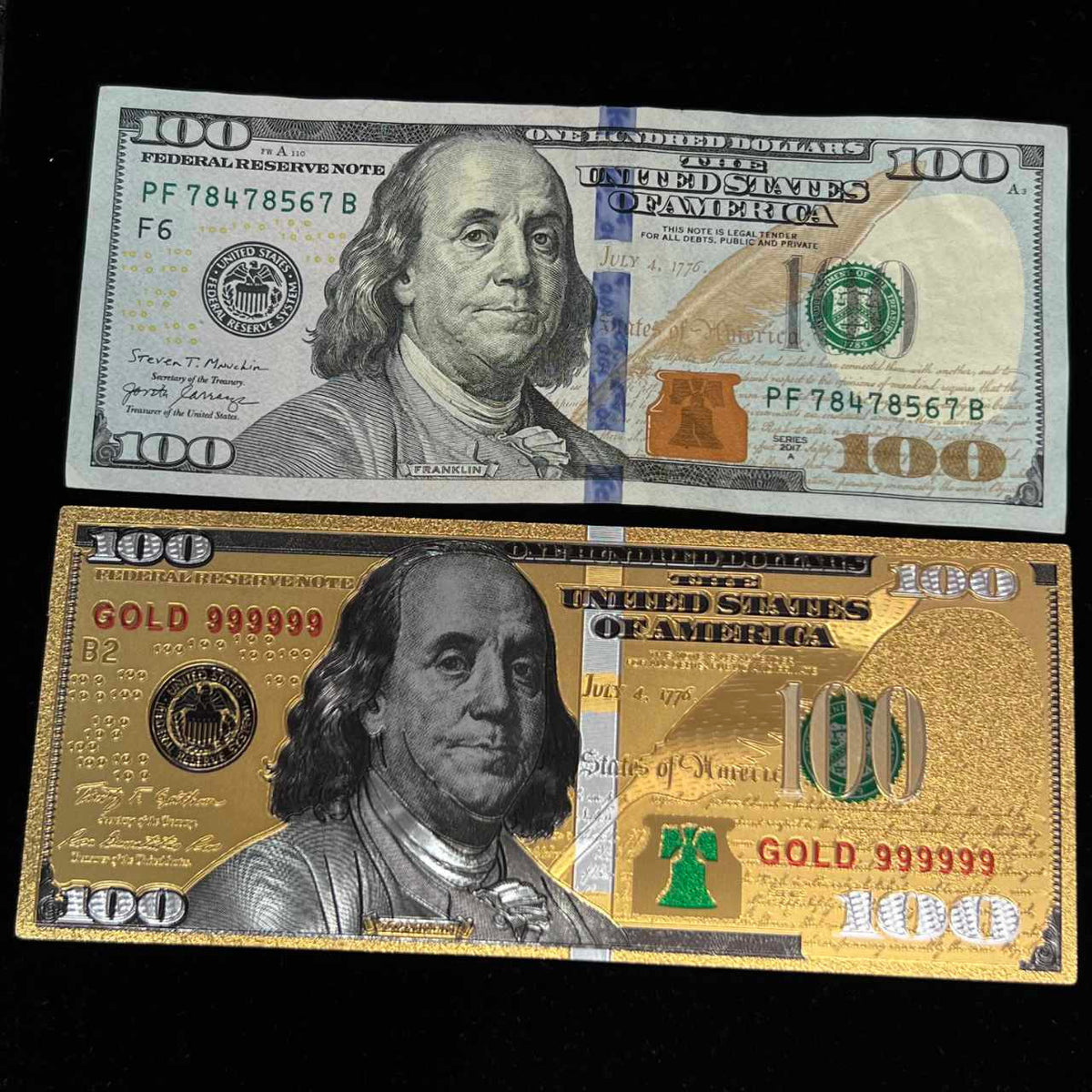 Gold/Black Prosperity Bills Pk. 100